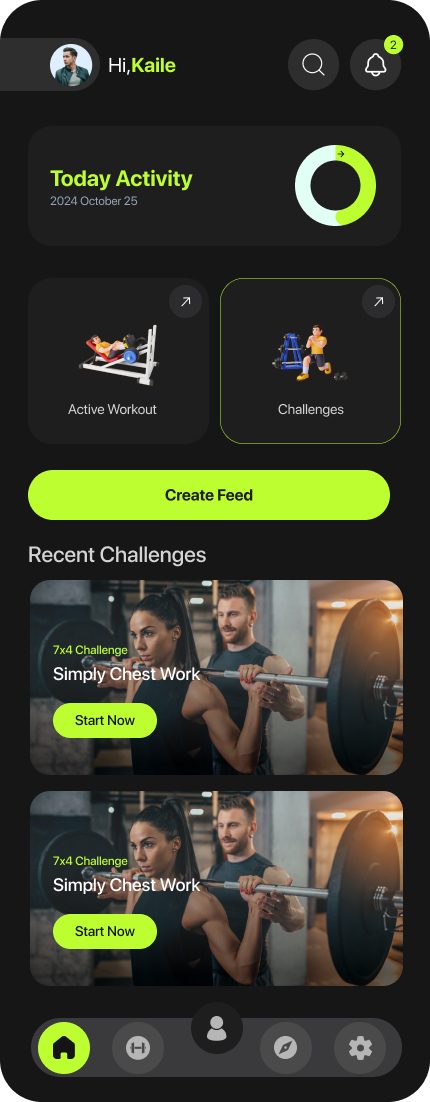Renew Fitness screen